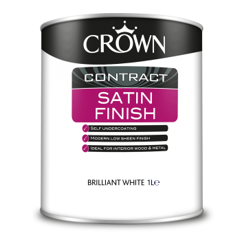Crown Satin Finish Brilliant White - 1L